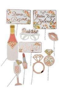 MNZ zestaw 10 balonów z napisem "Bride To Be" - zestaw balonów na wieczór panieński z tureckim napisem