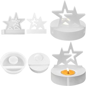 Silikonformen Gießformen Stern Kerzenhalter, Silikon DIY Giessform für Kerze, Seife, Epoxidharz