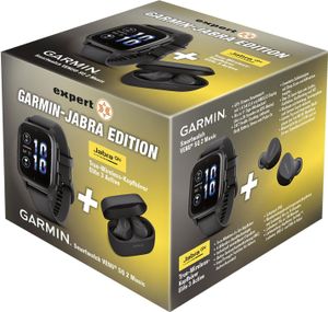 Bundle VENU SQ2 MUSIC Schwarz/Schiefergrau Smartwatch + JABRA Elite 3 Active In-Ear Kopfhörer