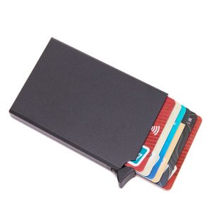 1 Stück Aluminium Slim Wallet rot Schlank Solide wie beschrieben