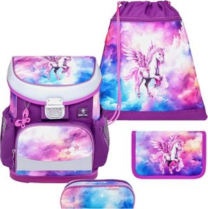Belmil Mini-Fit ergonomisches Schulranzen-Set 4-teilig "Pegasus" mit Brustgurt