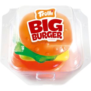 Trolli Big Burger aus fruchtig süßen Schaumzucker und Fruchtgummi 50g