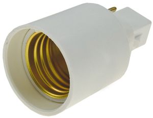 ChiliTec Lampensockel-Adapter, Kunststoff G24 auf E27, G24 universal d1,d2,d3