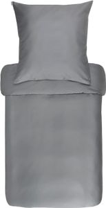 Bassetti Kissenbezug einzeln zu Bettwäsche UNI Farbe ANTHRAZIT 1729 E6 Größe 80X80 cm