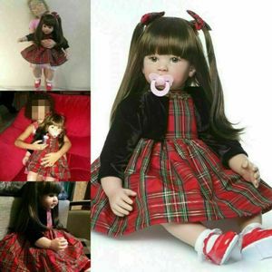 60cm Reborn Baby Dolls Ganzkörper Vinyl Silikon Neugeborenen Puppe Geschenk