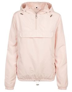 Build Your Brand Dámská větrovka Basic Pull Over Jacket BY095 Rosa Light Pink S