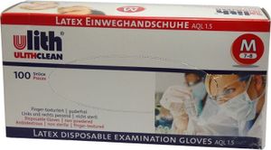 Ulith Latex Handschuhe - Authentic Softer - 100er Box, puderfrei - Größe M