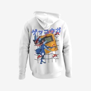 Herren Hoodie Anime Pokemon Monster Greninja Quajutsu Gameboy ゲッコウガ