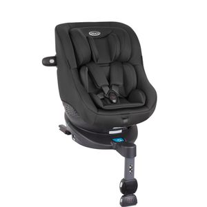 Graco Turn2Me™ i-Size R129, 360° drehbarer Reboarder mit ISOFIX, Autositz für Kinder von 0-4 Jahre (40-105 cm), 5-Punkt-Gurt und Liegeposition, schwarz, Midnight