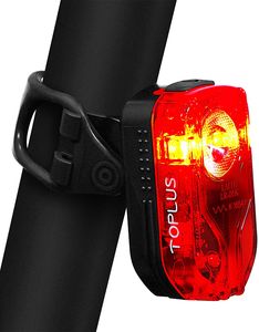 TOPLUS Fahrradlampe Rückleuchten LED Fahrradbeleuchtung Fahrradrücklicht mit 30cm USB Kabel Wasserdichte Staubdichte Zulassung von StVZO