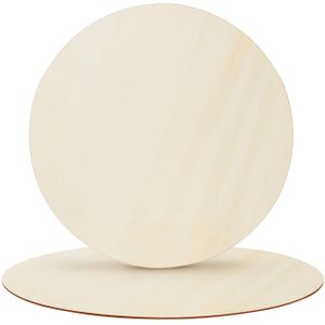 Belle Vous Naturbelassene Runde Holzscheiben (2 Stk) - 60 cm - Ausgeschnittene Holzscheiben zum Basteln, Malen und Brandmalerei - Holz Platten für