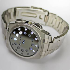 LED-Edelstahl-Armbanduhr