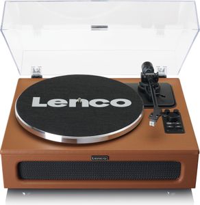 Lenco LS-430BN - Plattenspieler mit 4 eingebauten Lautsprechern - Braun