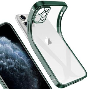 iPhone 11 Pro Hülle, LaimTop Leicht Transparent Klar Gel TPU Silikon Quadratisch Überzug Rahmen Schutzhülle für iPhone 11 Pro Nachtgrün