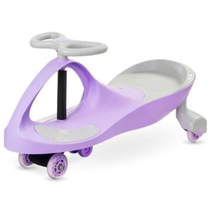 TwistCar, Auto Kleinkinderfahrzeug, Spielzeugauto, Jungen & Mädchen, Auto Twist Car mit Lenker, Kautschuk Räder, Belastbar bis 120 kg, Lila LED