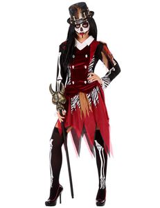 Voodoo-Kostüm für Damen Halloween-Kostüm rot