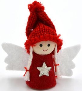 Weihnachtsengel Anhänger Rot 7cm