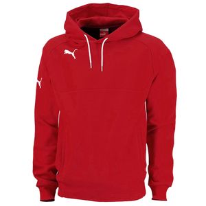 Puma Hoodie Männer mit offenen Seitentaschen und Rippenbündchen, Größe:S, Farbe:Rot