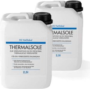 DS VieGlobal Thermalsole 2*2,5l einfache Anwendung mit "DS VieGlobal" Thermalsole Verdunster Solegemisch Thermalsole Norddeutschland Direkt anwendbar