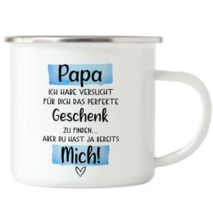 Papa Geschenk Emaille Tasse Mit Spruch Vatertag Geschenkidee Humor Sarkasmus Vater Papi