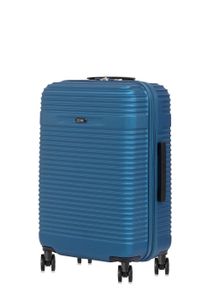 OCHNIK Koffer WALAB-0040 - Hartschalenkoffer Trolley mit 360° Rollen - Reisekoffer (Blau, Größe M - 65×45×26 cm)