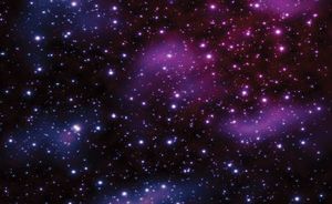 Vlies Fototapete Galaxie Sterne Universum Violett (368cm x 254cm - 4 Bahnen) Wohnzimmer Schlafzimmer Wandtapete Tapete Latexdruck UV-Beständig Geruchsfrei Hohe Auflösung Montagefertig