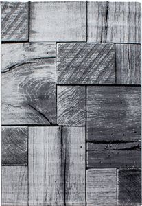 Teppium Teppich Wohnzimmer Modern 3D-Wandmuster Teppich, Kurzflor Teppich, Weich und Pflegeleicht, Schwarz, 160 x 230 cm