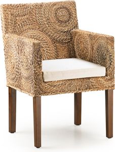 Rattan Bananenkreise Armstuhl Mit Kissen 56*60*85