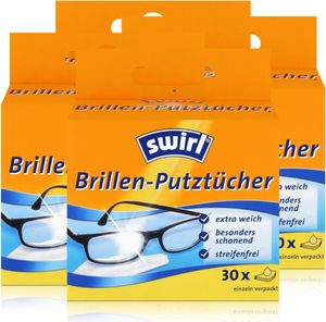 Swirl Brillen Putztücher 30 stk. Tücher - Mit Anti-Beschlag-Effekt (4er Pack) Swirl Brillen Putztücher 30 stk. Tücher - Mit Anti-Beschlag-Effekt (4er Pack)