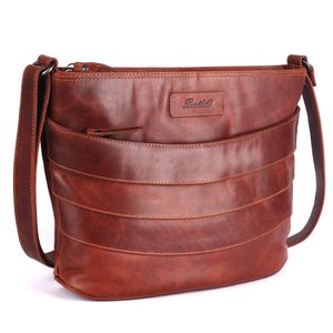 Benthill Damen Handtasche Leder - Shopper aus weichem hochwertigem Echtleder - Vintage Fashion Bag Beutel - Umhängetaschen - Schultertasche