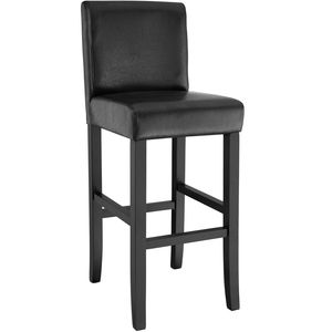 barová židle z umělé kůže tectake - černá