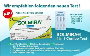 SOLMIRA SARS-CoV-2 & Influenza A/B & RSV Selbsttest