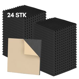 Yakimz Dreieckschaumstoff- SELBSTKLEBEND (50x50x 2,5 cm) Akustikschaumstoff Acoustic Foam self adhesive - Schalldämmmatten zur effektiven Akustik Dämmung
