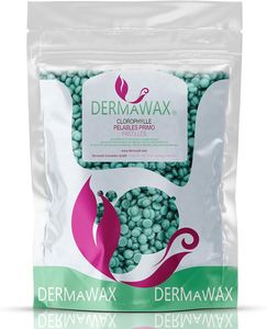 1 kg Dermawax Chlorophyll Wachs Heisswachs Waxing Perlen Wachsperlen Anwendung ohne Wachsstreifen für Enthaarung, Haarentfernung Brazilian Waxing
