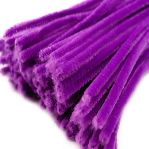 20 Draht Pfeifenreiniger 6 mm Länge 30cm CHENILLE Farbe wählbar, Farbe:helllila