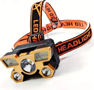 Čelovka s USB nabíjaním-Oranžová KP30514