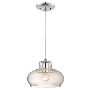 Pendelleuchte Chrom / Klarglas Maxi mit 1 Lampe