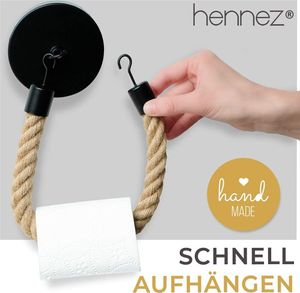 Toilettenpapierhalter Seil Klopapierhalter Klorollenhalter Vintage WC Papier Halterung mit Hanfseil Toilettenrollenhalter