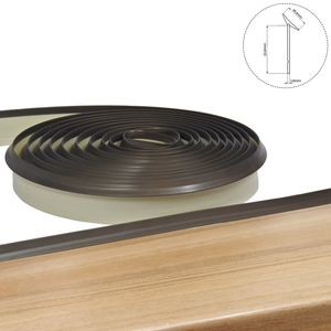4,2m Dichtungsprofil Dichtleiste PVC – Grau-Braun
