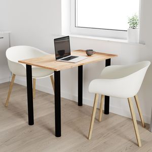 80x60 | Esszimmertisch - Esstisch - Tisch mit SCHWARZEN Beinen - Küchentisch - Bürotisch | GOLD CRAFT