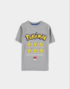 Pokemon Jugend Youth T-Shirt Pika Faces (grau) 110/116