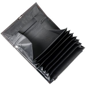 Kellnerbörse Taxigeldbörse Scheintasche Geldtasche Vegan PVC Schwarz