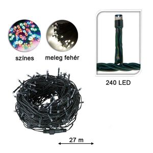 Vianočná LED reťaz v rôznych veľkostiach a farbách - s 240 ks LED teplá biela
