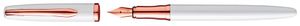 Pelikan Jazz Noble Elegance P36 - złoty - efekt perłowy - biały - system napełniania nabojów - niebieski - metal - stal nierdzewna - średni