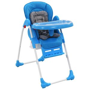 dětská vysoká židle vidaXL Modrá a šedá