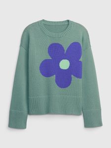 GAP Detský sveter s kvetom