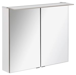 FACKELMANN LED Spiegelschrank B.PERFEKT / Badschrank mit Soft-Close-System / Maße (B x H x T): ca. 80 x 69 x 15 cm / hochwertiger Schrank mit Spiegel und Beleuchtung für das Bad / Korpus: Weiß