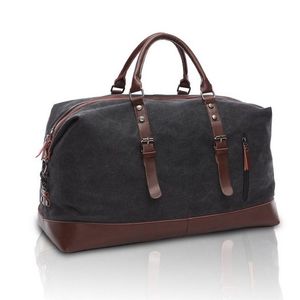 Mofut Oversized Travel Bag, Reisetaschen, Weekend Bag, Duffel Bag, Vintage Handbag, Canvas, Leather Trim, Uni Shoulder Bag