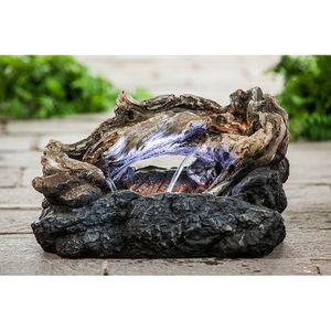 Heissner Gartenbrunnen / Terrassenbrunnen Wood Fountain LED