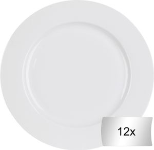 Speiseteller - Weiß - Ø 26,5 cm - Bone China - 12er Set